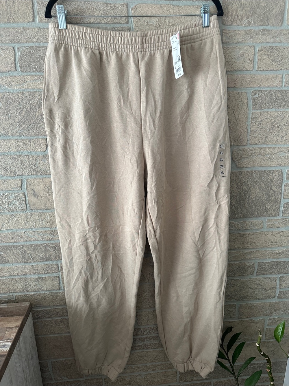 NWT Uniqlo sweatpants Cotton Neutral Pull On size XL